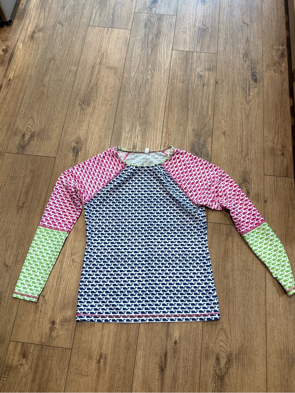 Vineyard Vines Blue, Pink & Green Girls' Long-Sleeve Rash Guard